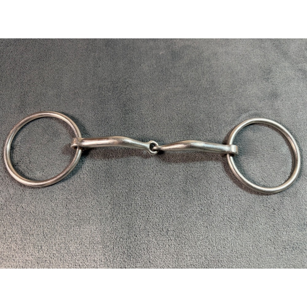 Toklat Myler Loose Ring Snaffle Bit Stainless Steel Curved Mouthpiece 5.5 Inch